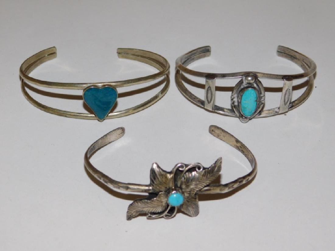 THREE STERLING SILVER BRACELETS (1 of 1)