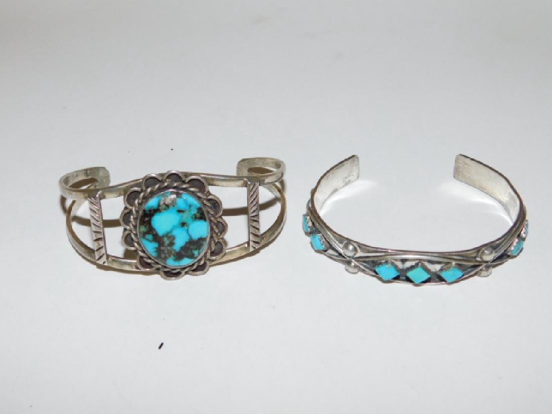 TWO STERLING SILVER BRACELETS (1 of 1)