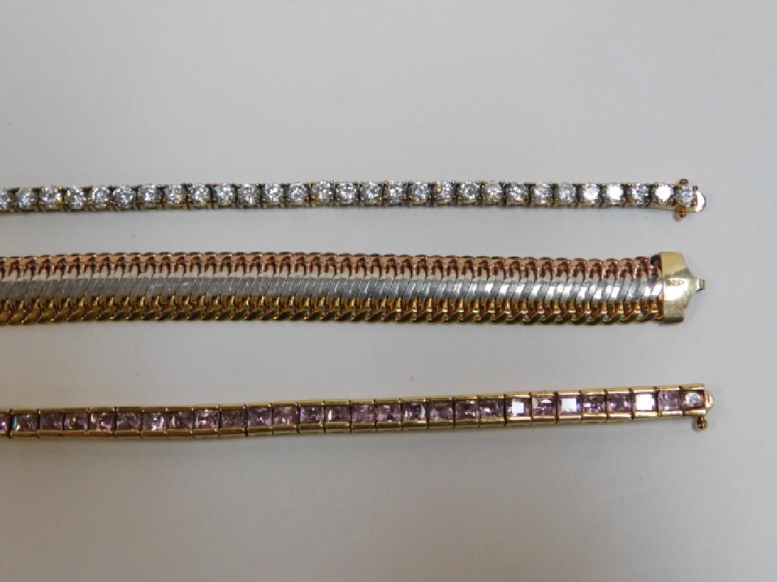 THREE STERLING SILVER BRACELETS (1 of 2)