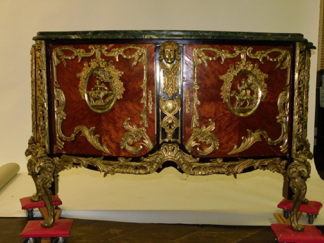 INLAID BRONZE MOUNT MARBLE TOP SERVER (1 of 4)