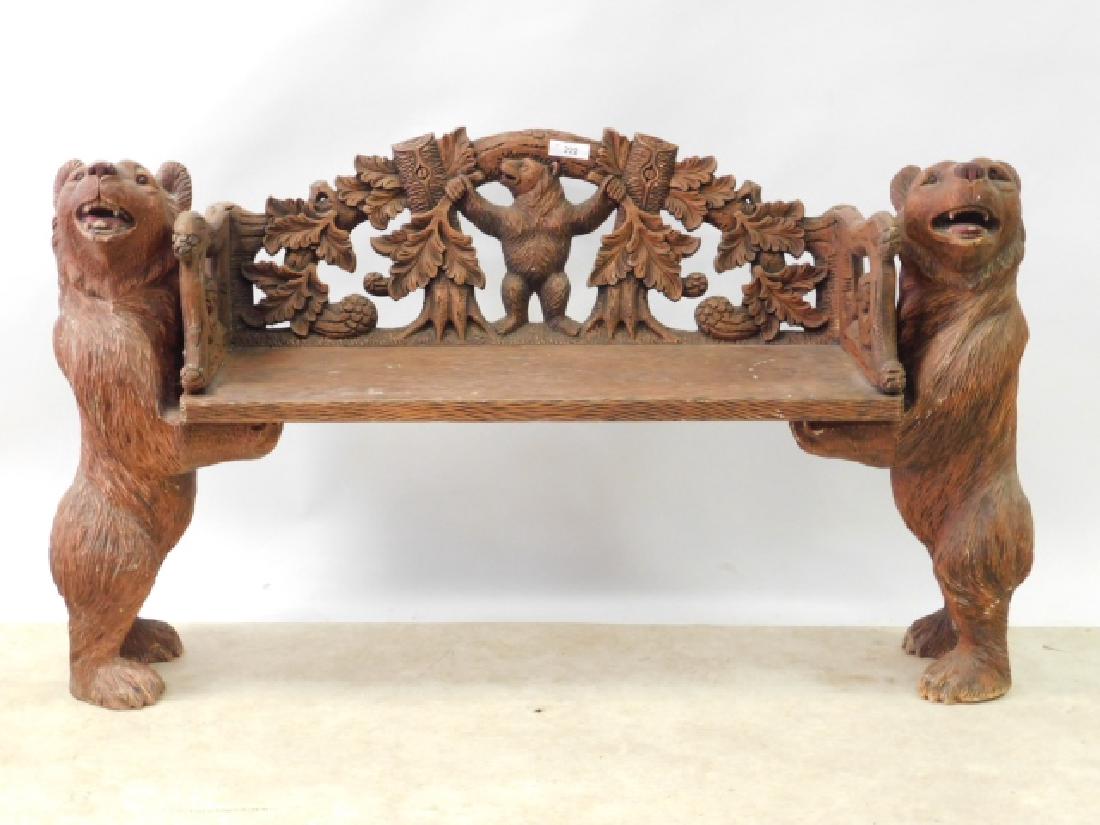 CARVED BEAR BENCH (1 of 3)