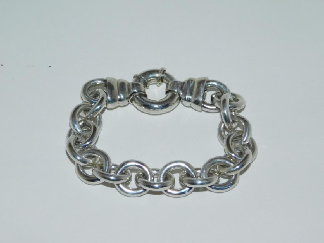 STERLING SILVER LINK BRACELET (1 of 2)