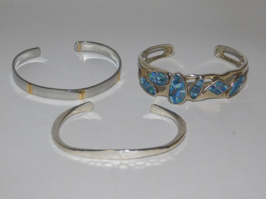 THREE STERLING SILVER BRACELETS (1 of 1)
