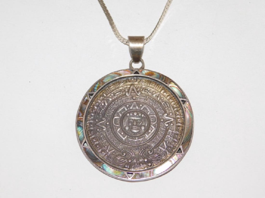 MEXICAN STERLING SILVER PENDANT ON CHAIN (1 of 2)