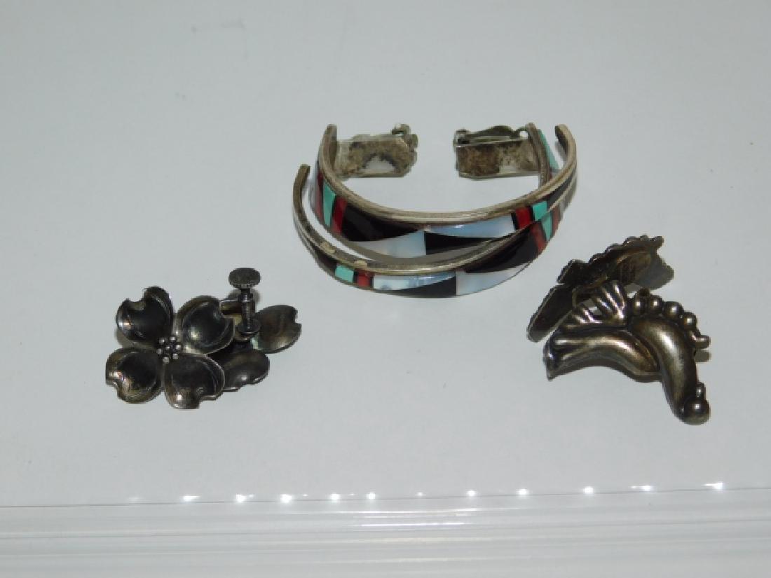 THREE PAIRS OF STERLING SILVER EARRINGS (1 of 1)