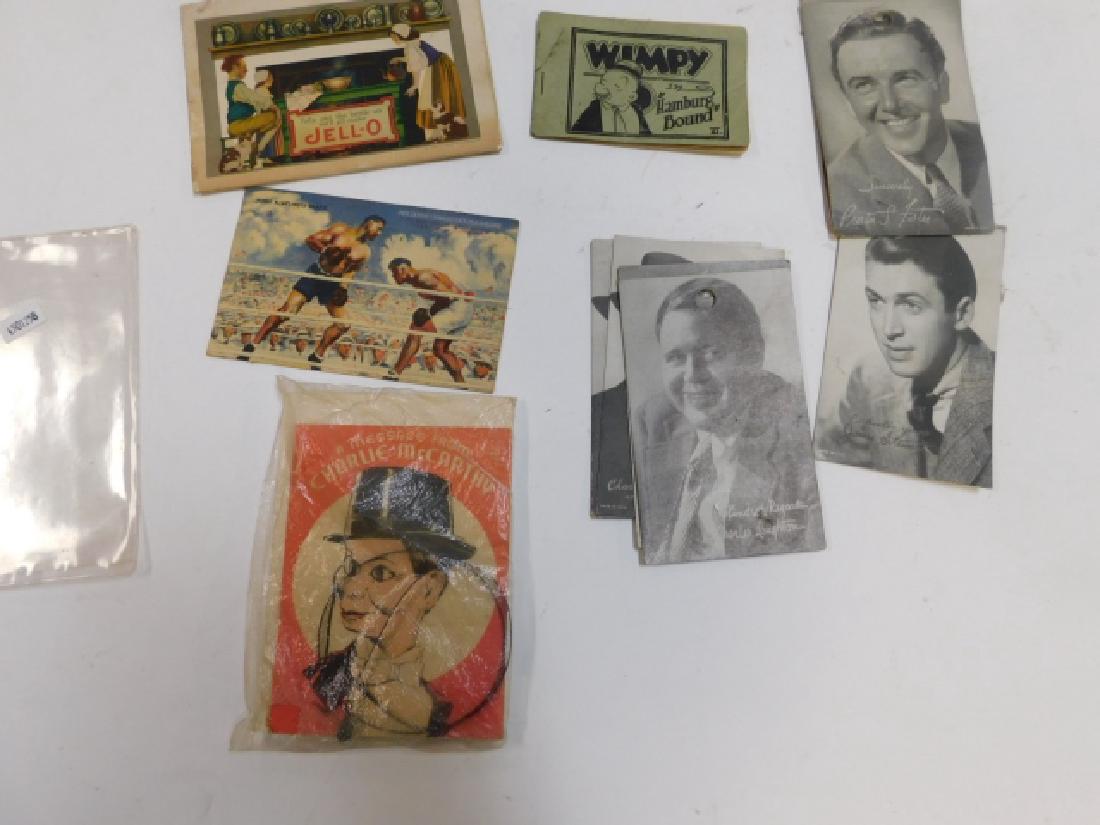 COLLECTION OF PAPER GOODS: MOVIE STARS, 8 PAGER NOT FOR CHILDREN AND CHARLIE MCCARTHY TOY