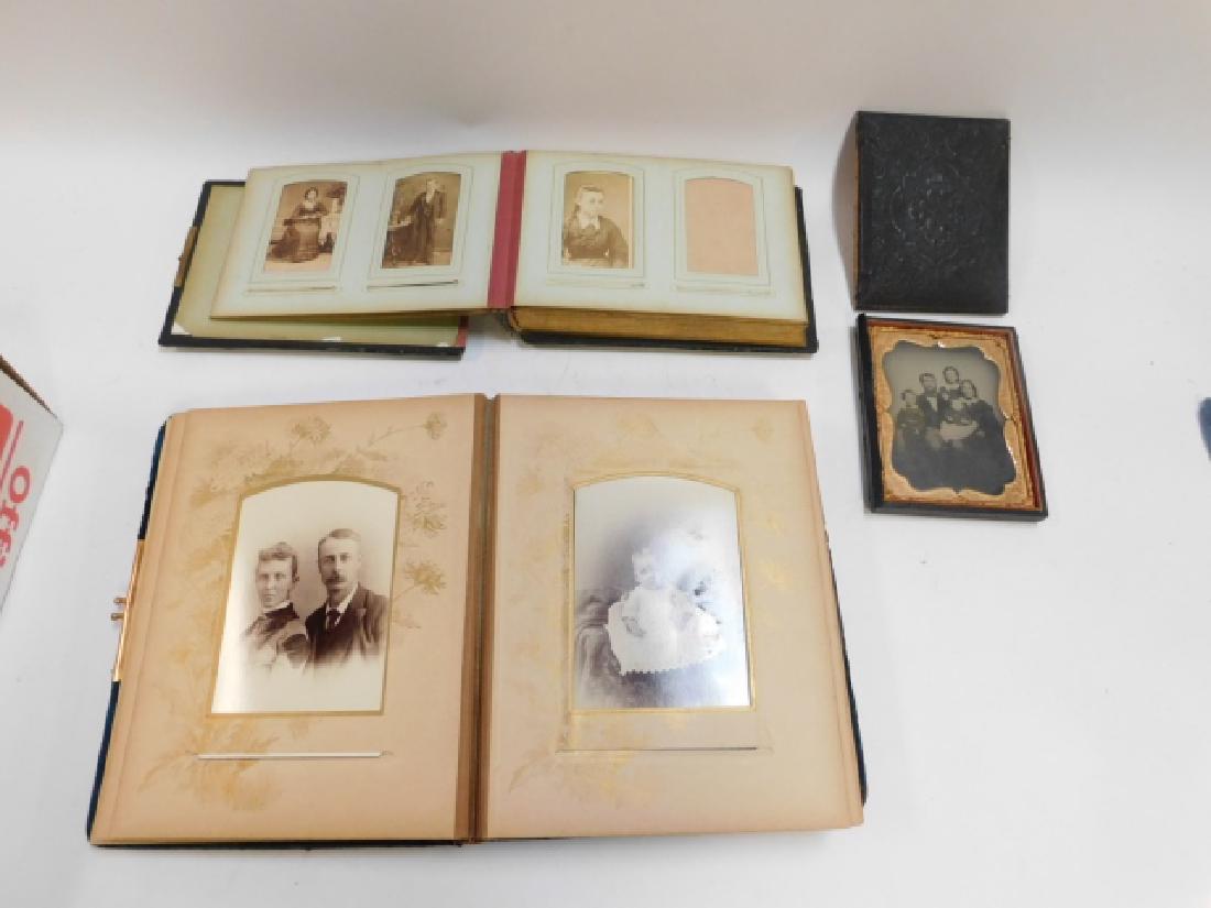 COLLECTION OF VINTAGE PHOTO ALBUMS: WITH PHOTO'S INCLUDING TIN TYPE.