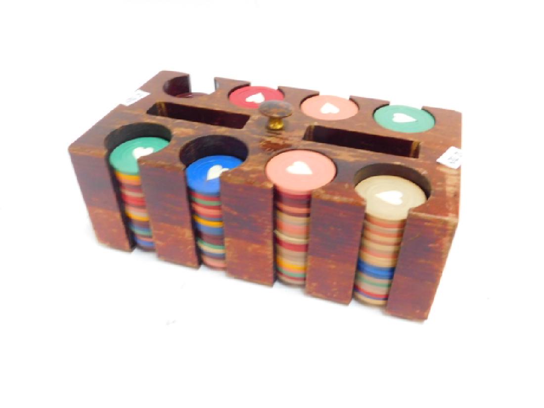 POKER CHIP'S: WITH HOLDER