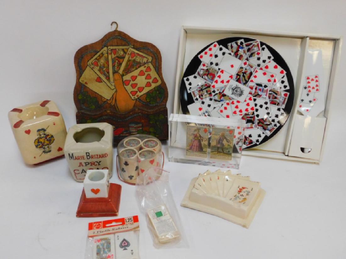 COLLECTION OF CARD THEMED DISHES AND DECORATIONS (1 of 7)