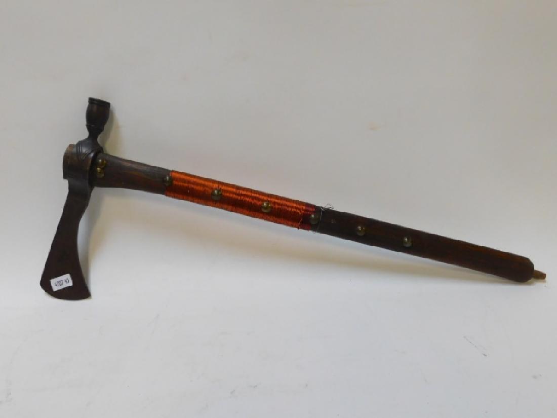 AXE SMOKING PIPE: 19 1/2" LONG. GOOD CONDITION