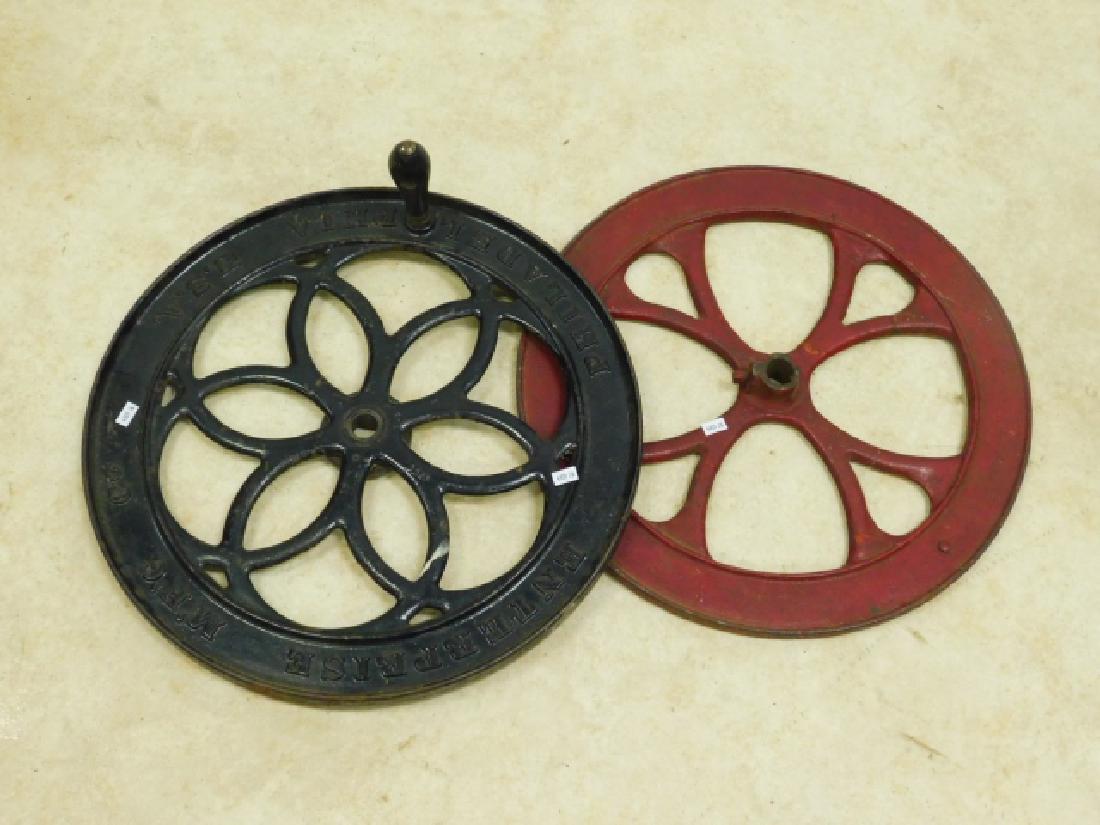 TWO COFFEE MILL GRINDER WHEELS: GOOD CONDITION
