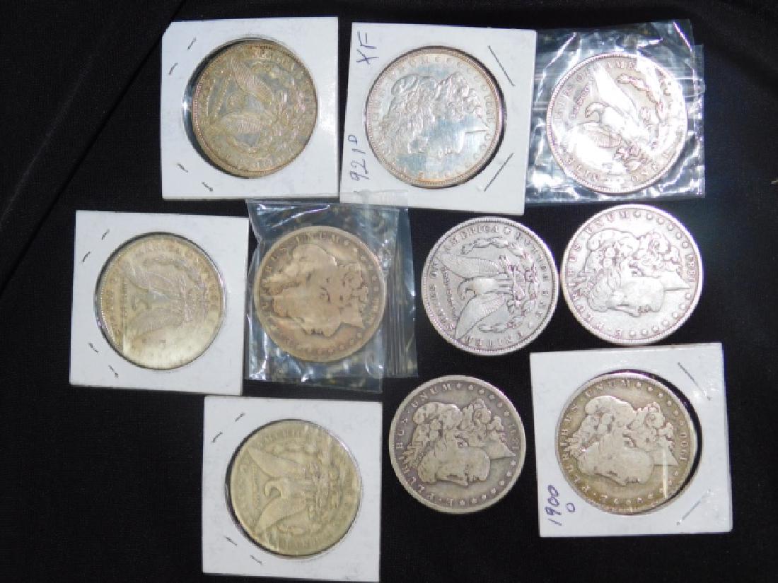 TEN MORGAN SILVER DOLLARS (1 of 8)