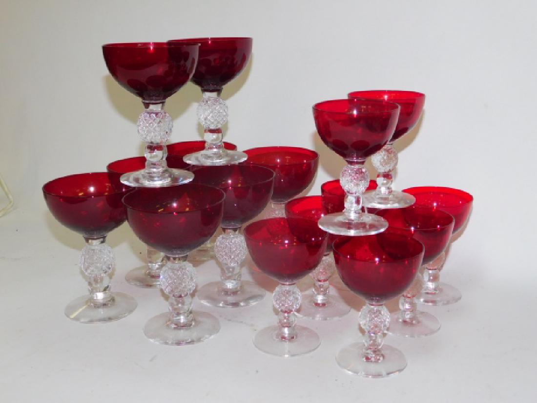 RUBY GOBLET SET (1 of 2)