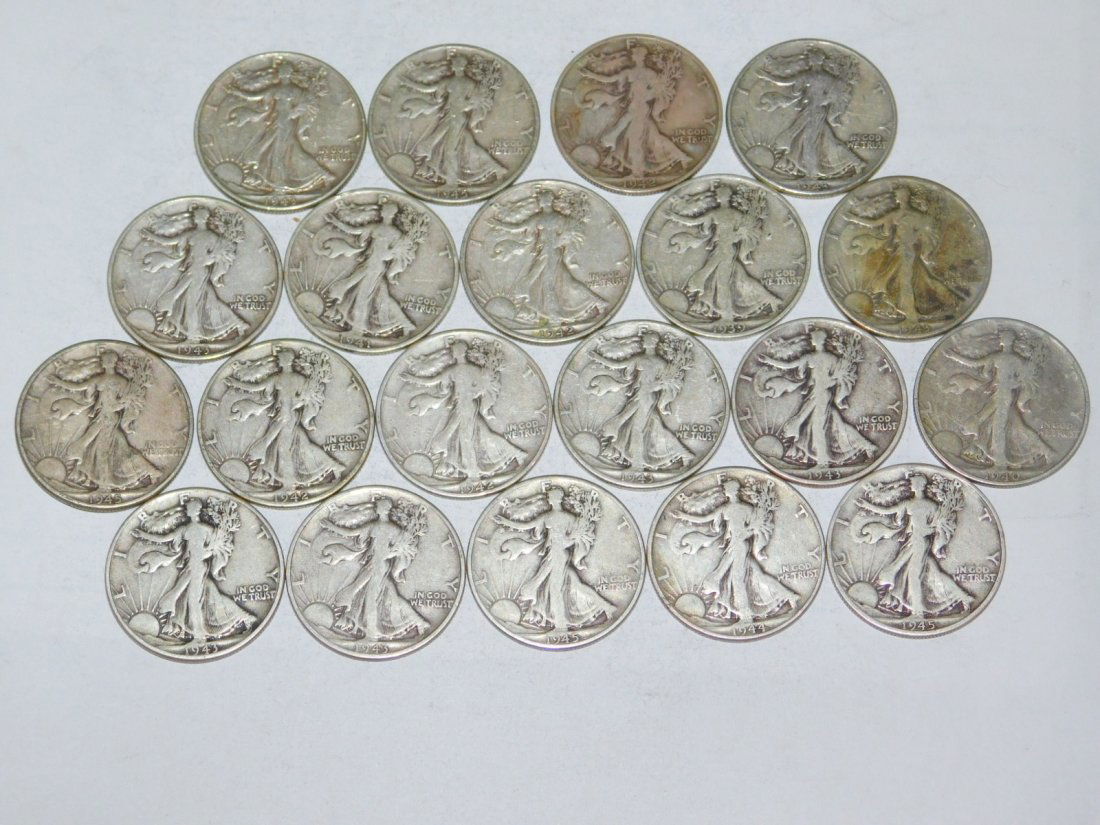 20 STANDING LIBERTY HALF DOLLARS (1 of 4)