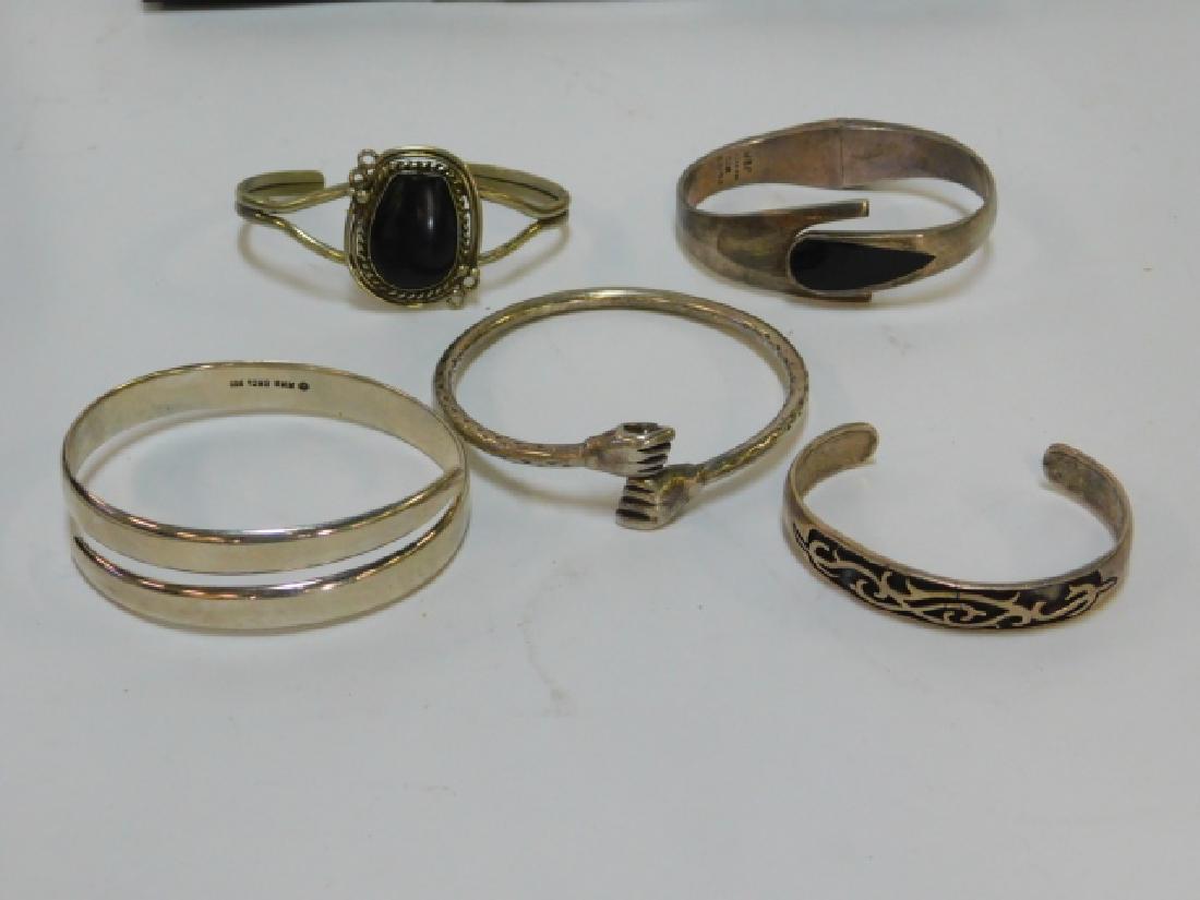 FIVE STERLING SILVER BRACELETS (1 of 1)