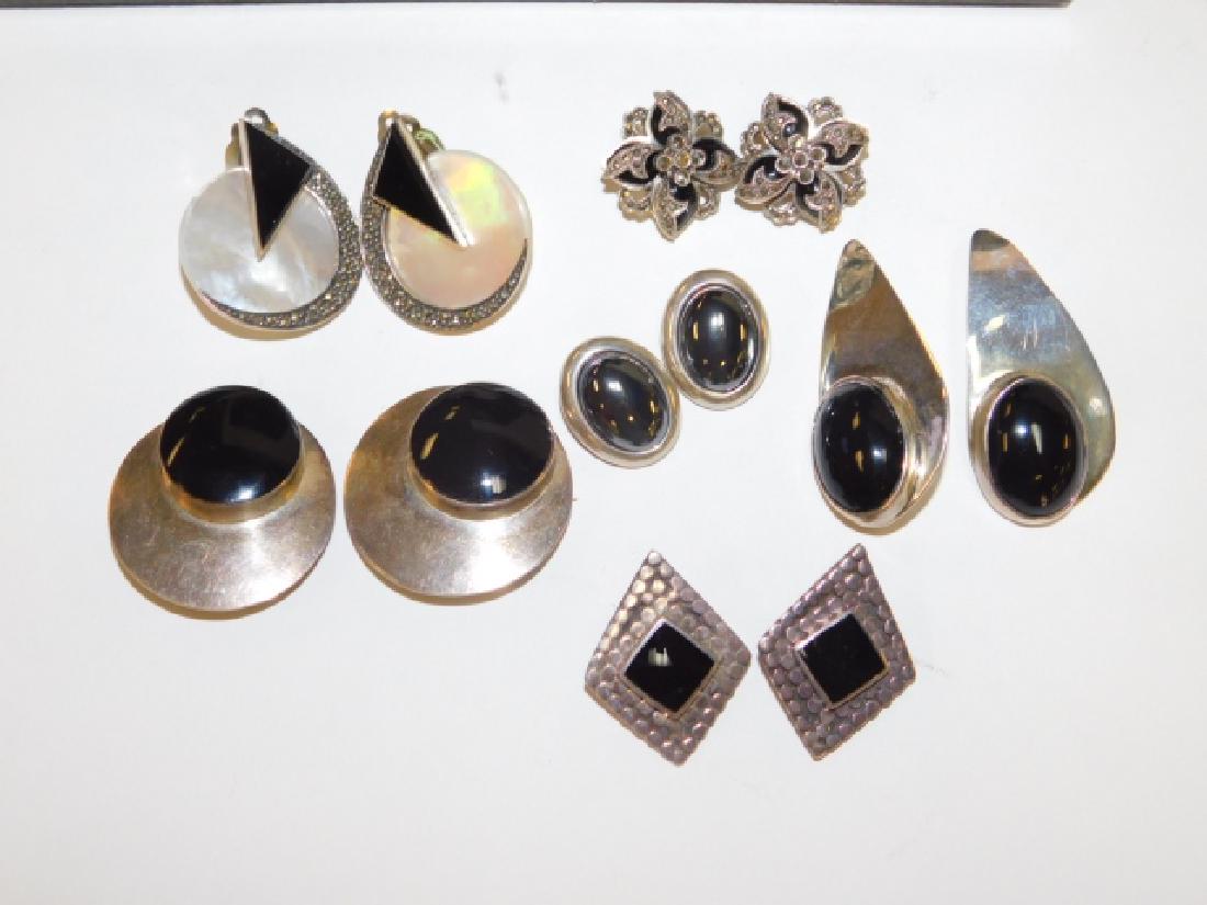 SIX PAIRS OF STERLING SILVER EARRINGS (1 of 1)