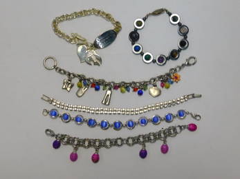 SIX COSTUME BRACELETS