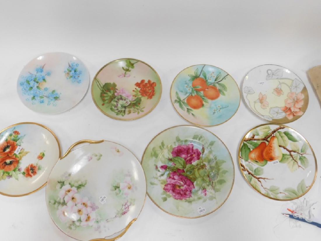 COLLECTION OF HAND PAINTED PLATES: VARIOUS SIZES AND MARKS. LARGEST IS APPROX 91/2" TALL.