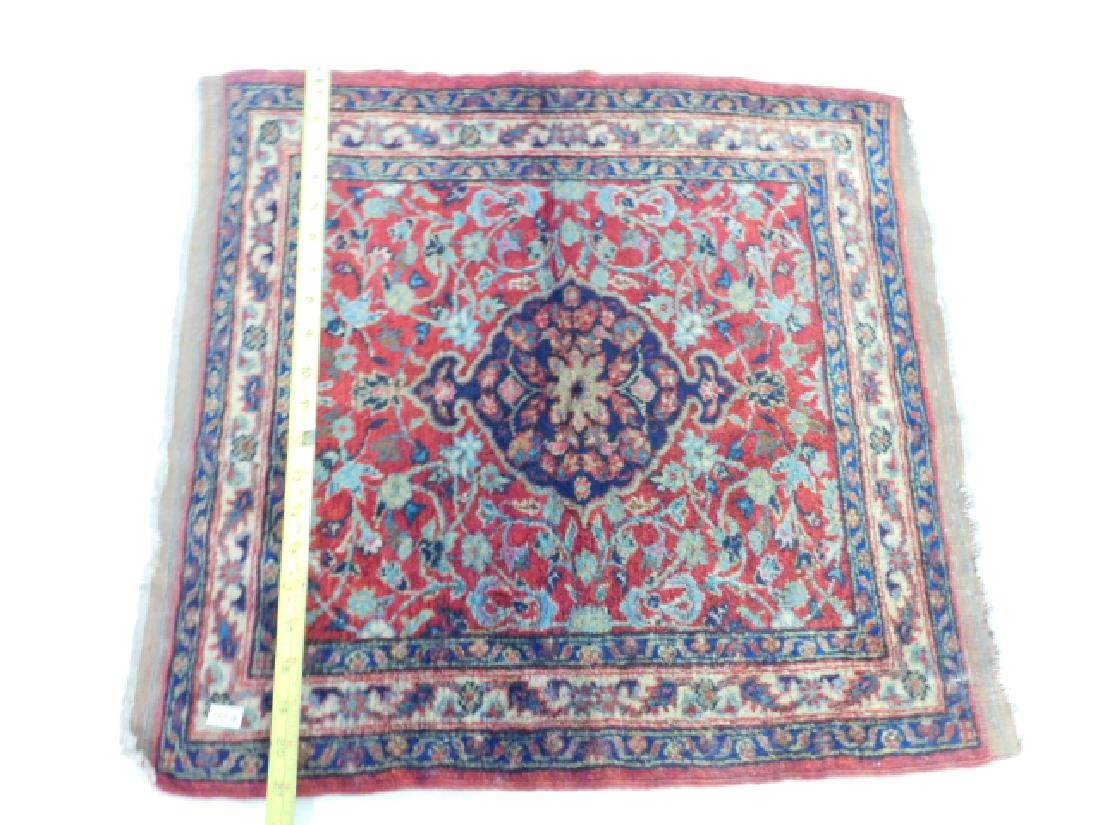 12" X 14" PRAYER RUG: HAND TIED GOOD CONDITION