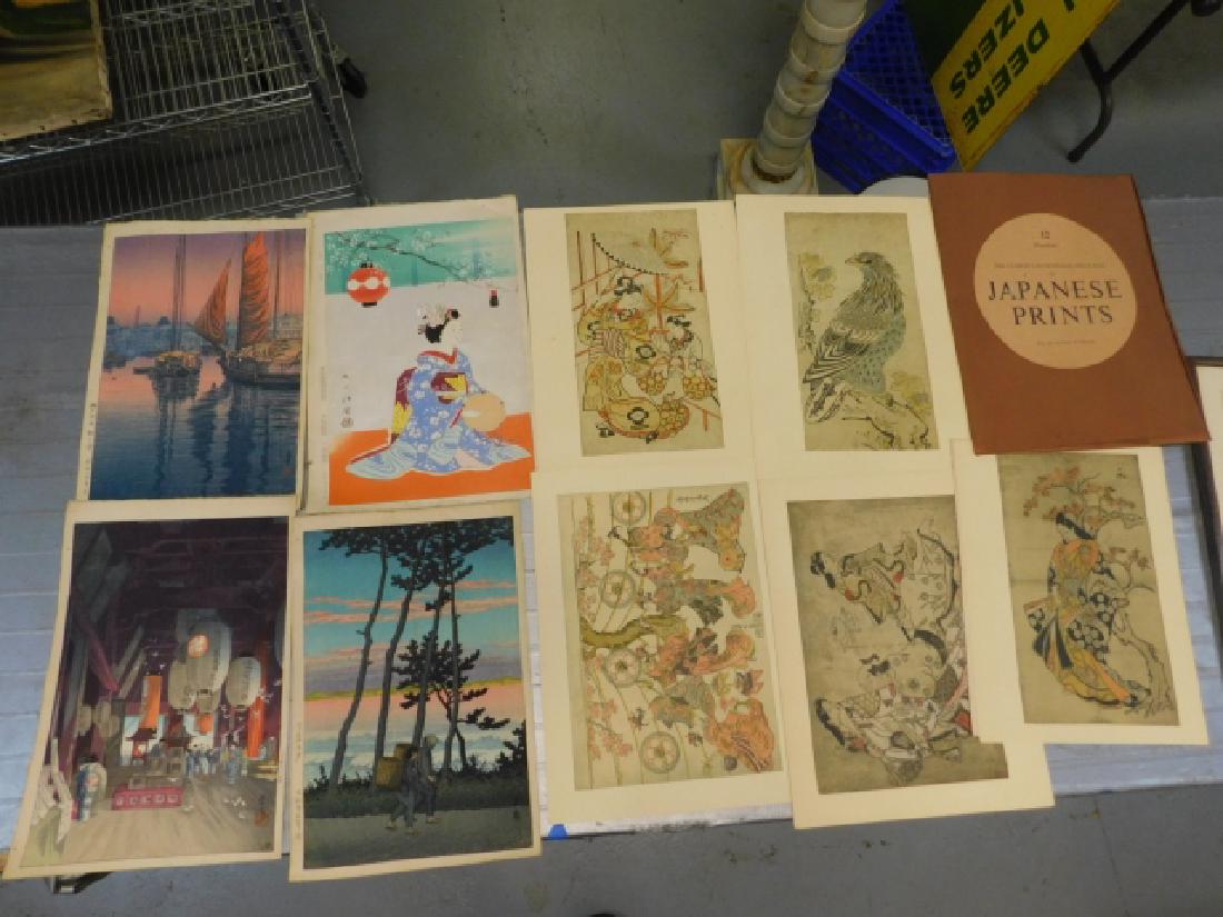 COLLECTION OF BLOCK PRINTS AND PHOTOGRAPHS: WOOD CUTS BY THE CLARENCE BUCKINGHAM COLLECTION OF JAPANESE PRINTS