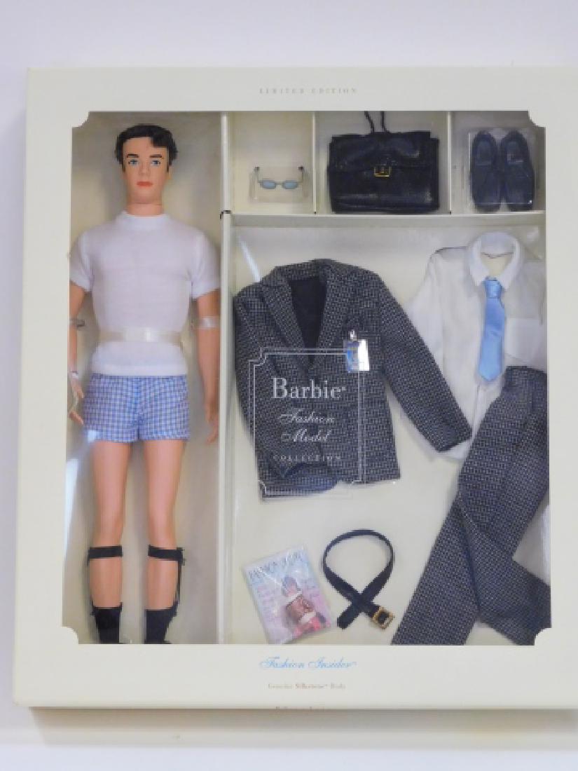 SILKSTONE, FASHION KEN W/ ACCESSORIES: GENUINE SILKSTONE BODY KEN DOLL FROM THE BARBIE FASHION MODEL COLLECTION. NEW IN BOX.