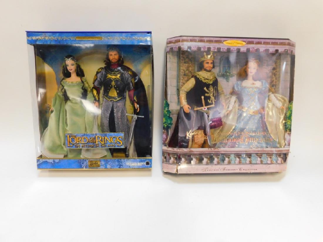 2 BARBIE AND KEN DOLL SETS: CAMELOT AND LORD OF THE RINGS