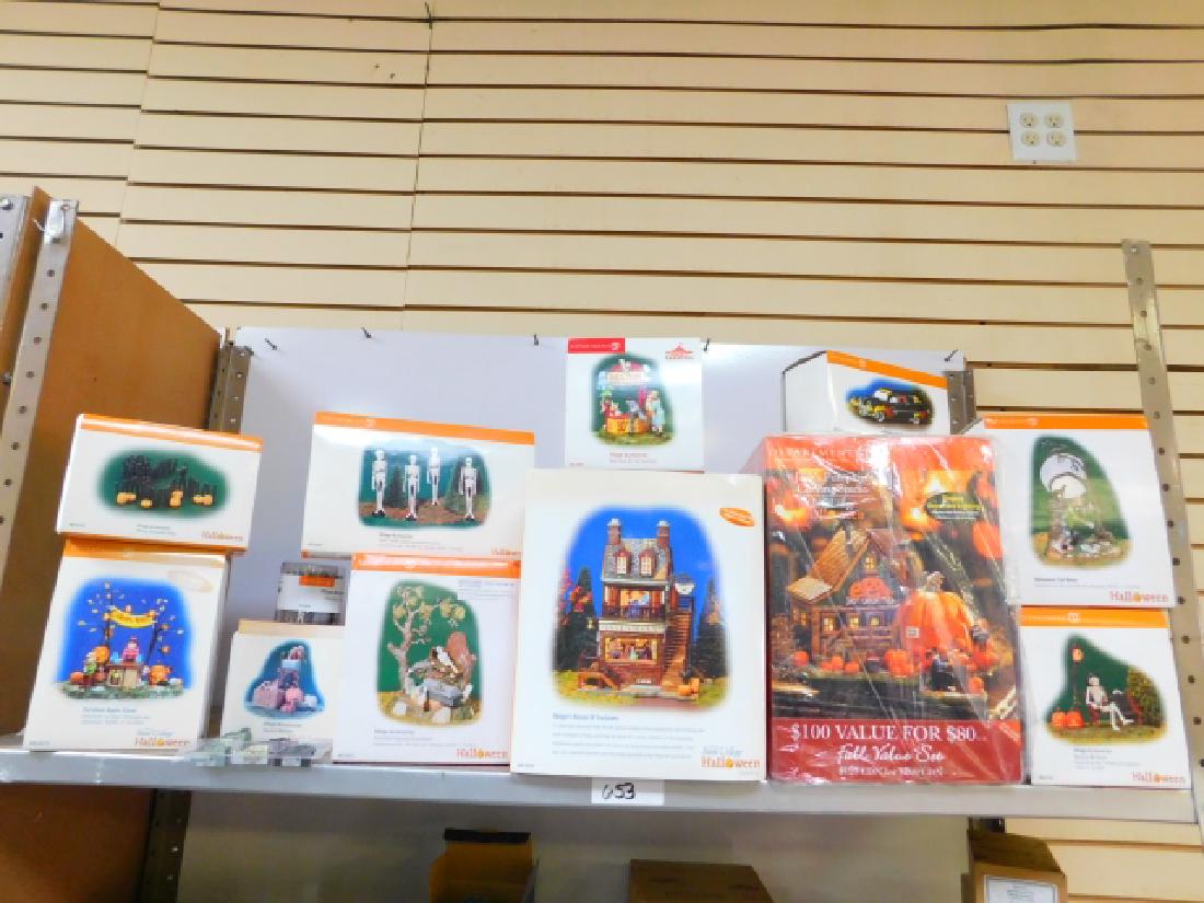 DEPT 56, SNOW VILLAGE AND HALLOWEEN: WITH BOXES