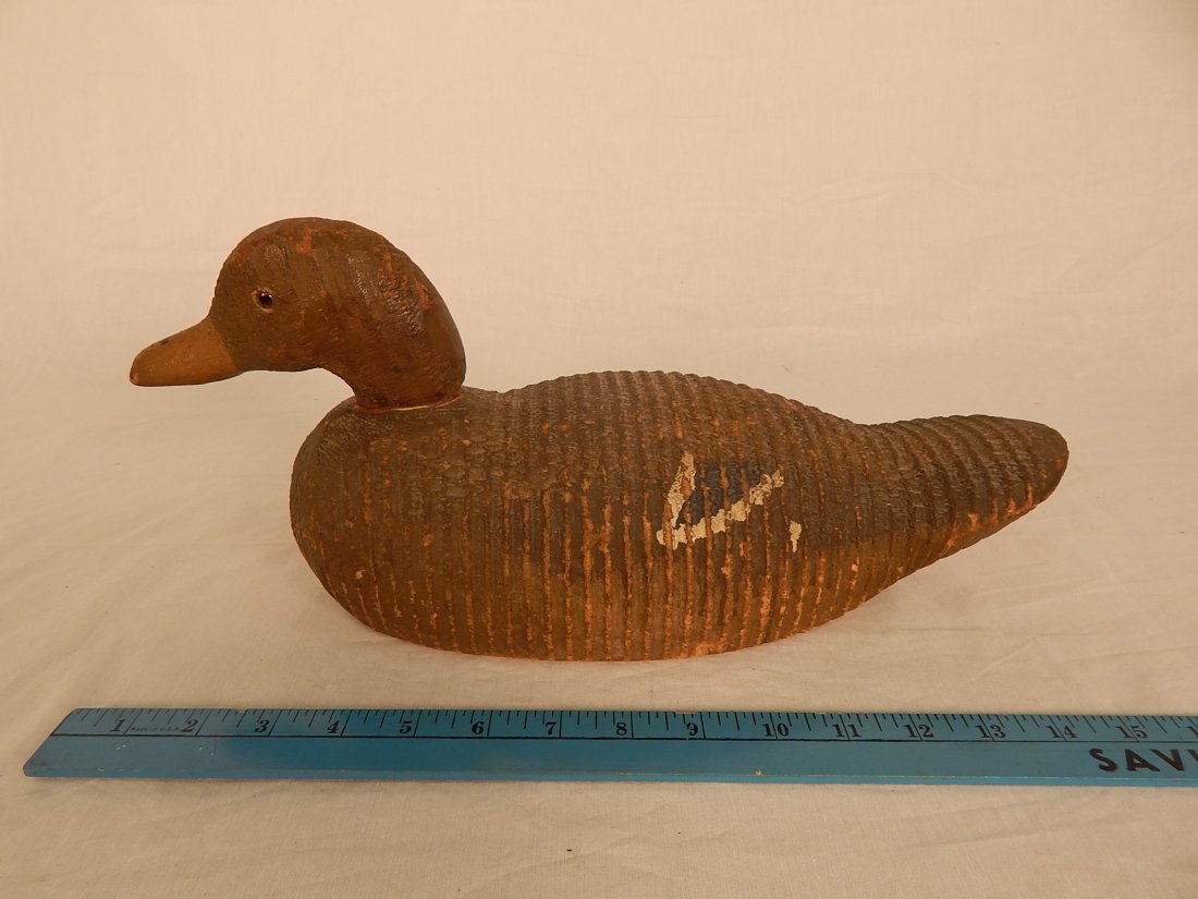 Mallard Hen Duck Decoy: 16" long, Victor solid body