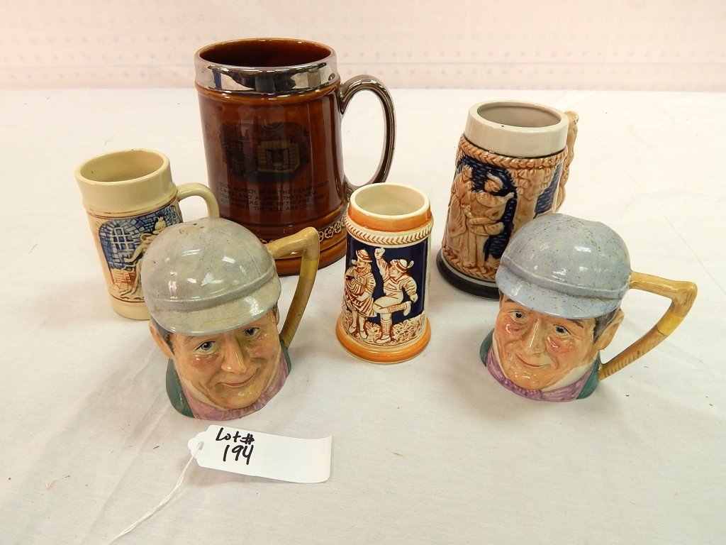 collection of mugs and tankards: comprised of 6 assorted mugs and tankards
