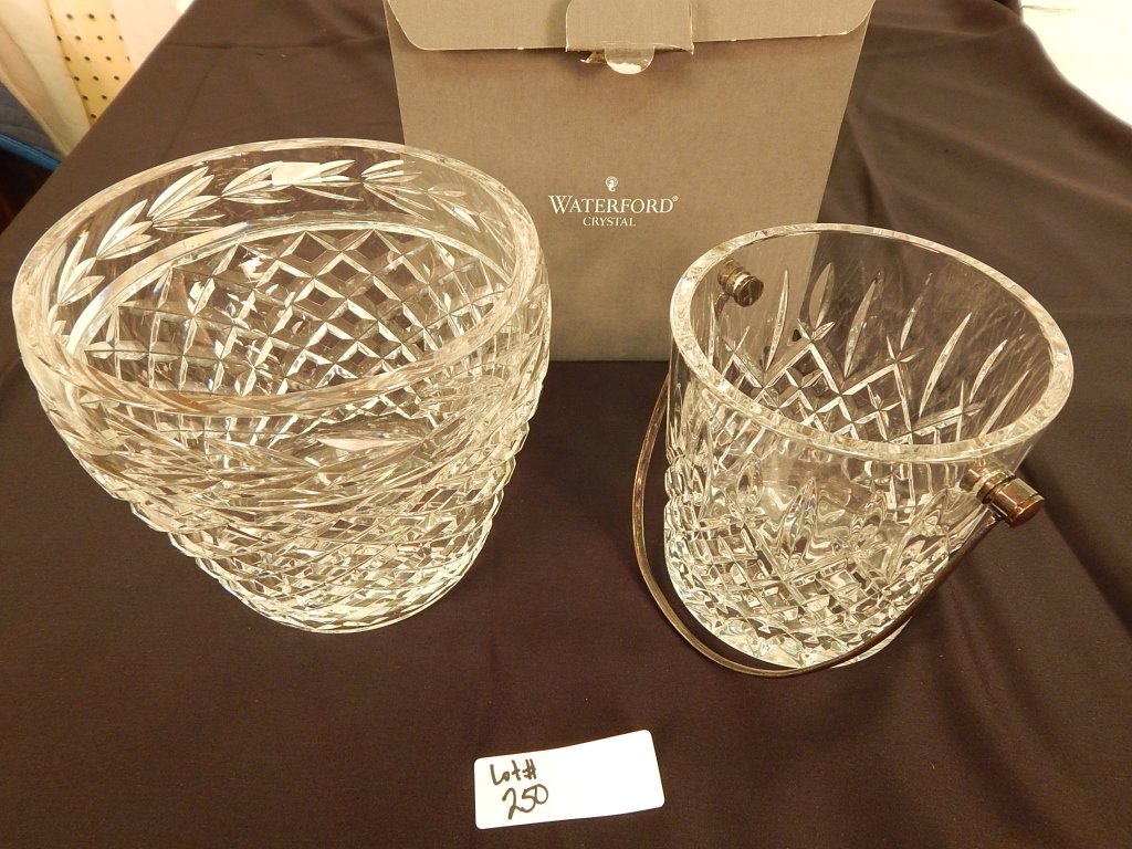 Waterford collection: comprised of two Waterford ice buckets. One box included
