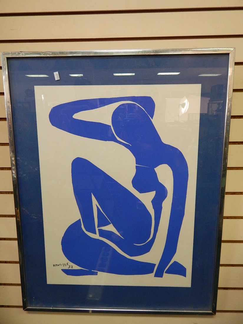 Matisse, H. print: 23.5" x 30", print behind glass, dated 1952