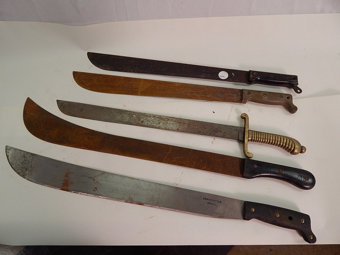Set of 5 machetes