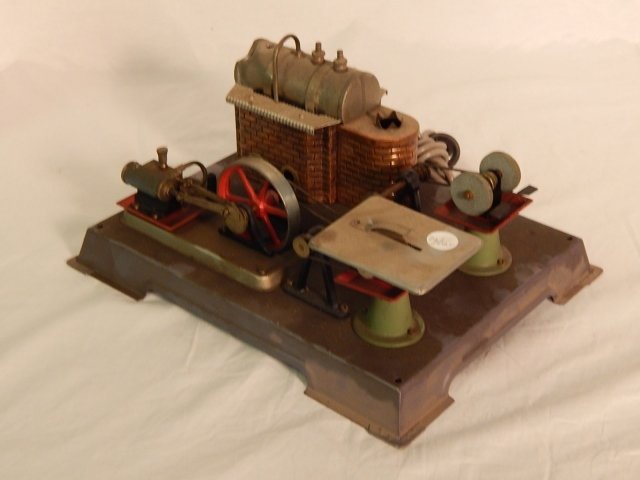 WILESCO STEAM ENGINE TOY: has a dent