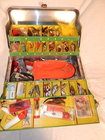 TACKLEMASTER "MY BUDDY" AND LURES: Lot of full tacklebox