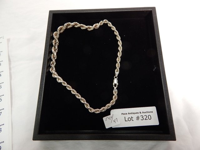 FAT ROPE STERLING NECKLACE