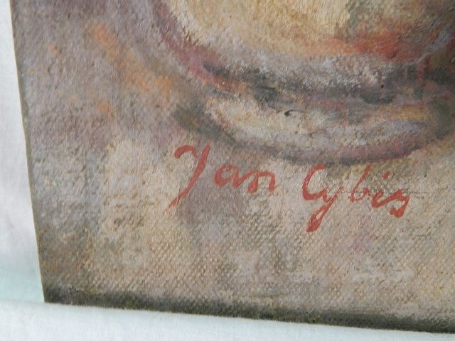 JAN CYBIS OIL ON CANVAS POLISH ARTIST: 16" X 21.5".
