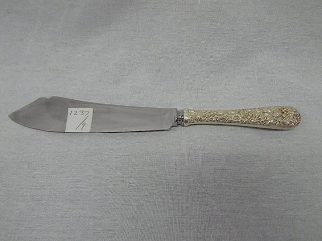 STERLING SILVER KIRK & SONS CAKE KNIFE: 10" LONG
