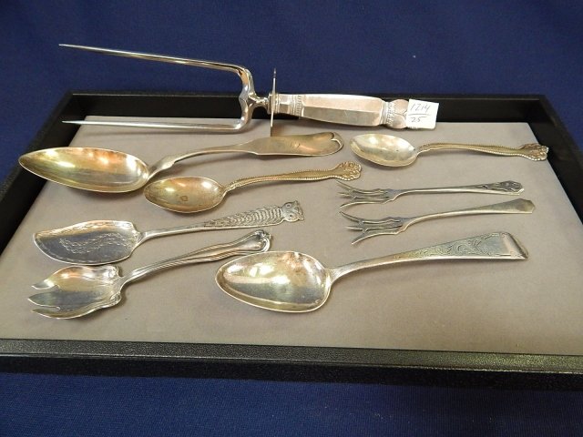 STERLING SERVING UTENSILS: 9 PIECES