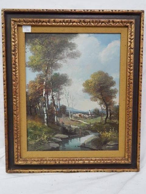 MARIANO MORENO OIL ON CANVAS: 19" X 16".