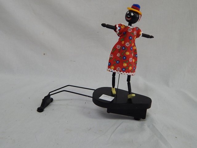 PHONOGRAPH FIGURE DANCER: 9" TALL.