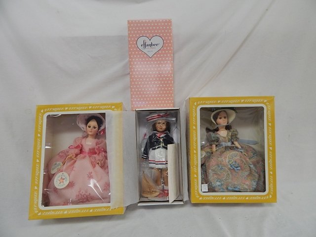 EFFANBEE SUSAN STORMALONG, AND 2 MORE: BOXES IN GOOD CONDITION. DOLLS ARE PERFECT.