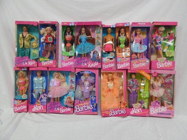 15 BARBIE AND KEN DOLLS: IN ORIGINAL PACKAGING.