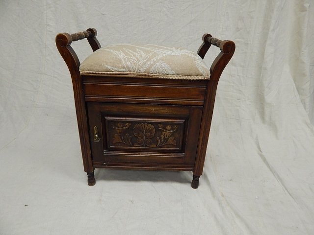 LITTLE BENCH WITH STORAGE: 24" TALL X 22" WIDE X 17" DEEP.