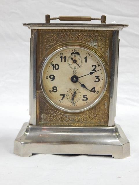 CARRIAGE CLOCK: 6" TALL. ESTATE #97. WURTTEMBERG.