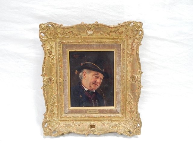 KIRCHNER, OTTO. OIL ON BOARD: 9" X 7 1/2". good cond .