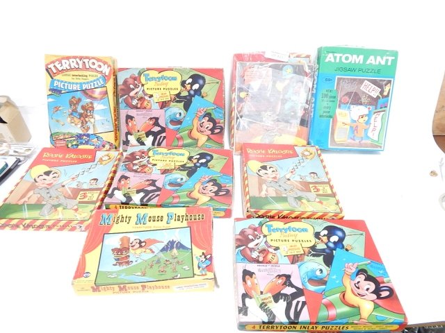 TERRY TOON PUZZLES: PIECES ALL THERE. CONDITION AS SHOWN.