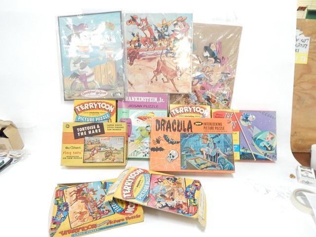 PICTURE PUZZLES: AS IS BOXES. CONDITION AS SHOWN.