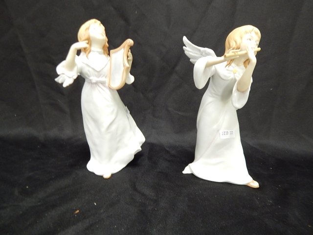 KAISER PORCELAIN ANGELS: 8 1/2" TALL. #713 AND #413.