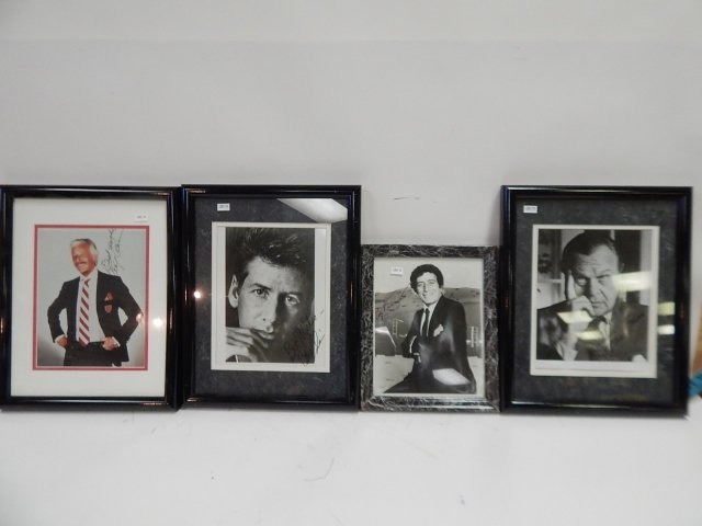 AUTOGRAPHED PHOTOGRAPHS: ASSORTED AUTOGRAPHED PHOTOGRAPHS TO INCLUDE PAT O'BRIEN, JAMES STEWART, LAUREN BACALL, AND WINSTON CHURCHILL