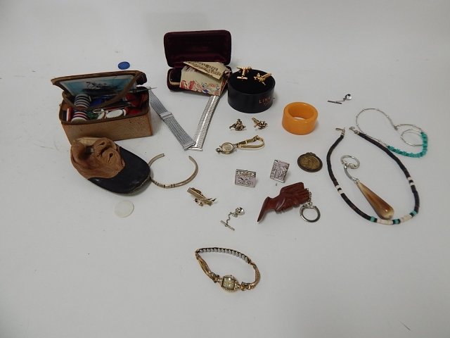 14 K LADIES BULOVA WATCH & MISC COSTUME JEWELRY (1 of 4)